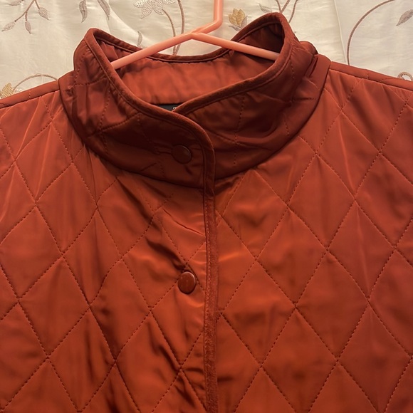 Talbots Mens Deep Orange Diamond Pattern Vest. Mint Condition - Picture 11 of 15